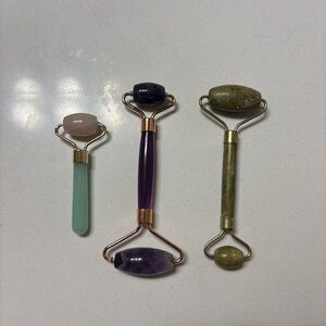 Triple Facial Roller Set - Green, Purple, Pink